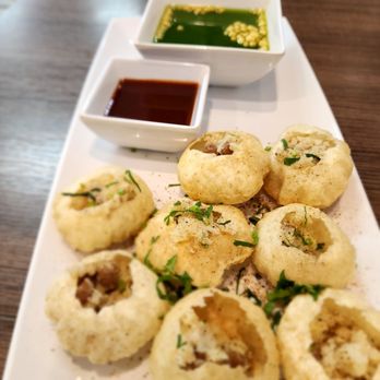 Honest Indian Restaurant  - Pani Puri, just as Sonny the YouTuber described. So good! - Indian Near Me - Sharonville, Ohio
