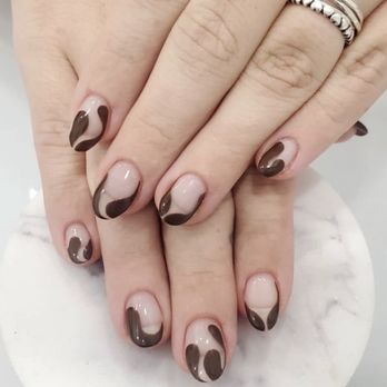 Alice Nails & Spa - Brown abstract shapes - Nail Salons Near Me - Richardson, Texas