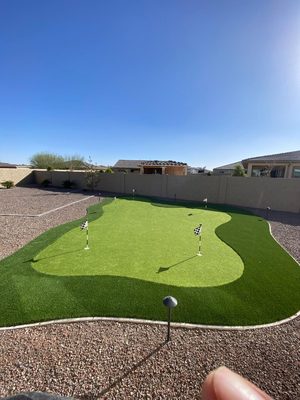 small business of paver and landscaping - Gorgeous mini Golf and a beautiful back yard of paver and sintetica grass small business of paver and landscaping - Gorgeous mini Golf and a beautiful back yard of paver and sintetica grass