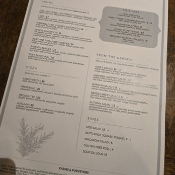 Josie’s Table - New American Near Me - Albany, New York