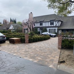 Replaced old slopped up asphalt with compatible interlocking pavers. Replaced old slopped up asphalt with compatible interlocking pavers.
