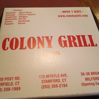 Colony Grill - Nice Box - Pizza Near Me - Stamford, Connecticut Colony Grill - Nice Box - Pizza Near Me - Stamford, Connecticut