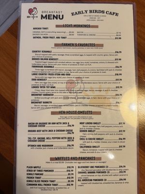 Menu photo 2 Early Birds Cafe Fresno, CA Menu photo 2 Early Birds Cafe Fresno, CA
