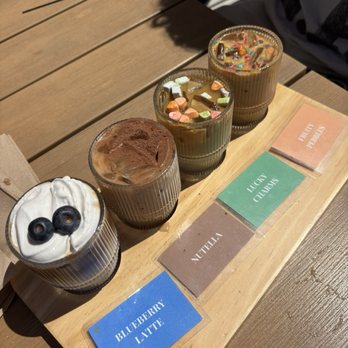 Sonder Coffee - seasonal latte flight - Coffee & Tea Near Me - Wendell, North Carolina Sonder Coffee - seasonal latte flight - Coffee & Tea Near Me - Wendell, North Carolina