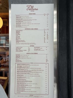 Menu photo 2 Fellini Coffee New York, NY Menu photo 2 Fellini Coffee New York, NY
