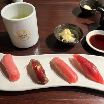 Shiro's - Bluefin tuna 4 ways - Sushi Bars Near Me - Seattle, Washington