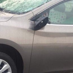 Driver side mirror broken during hit and run. Driver side mirror broken during hit and run.