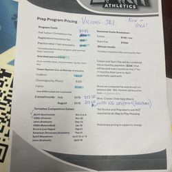 High Desert Cheer - Fees
