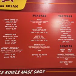 Goofee G's - Right menu