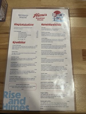 Menu photo 7 Himes Breakfast House Tampa, FL Menu photo 7 Himes Breakfast House Tampa, FL