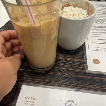 Off Street Cafe - House iced coffee and hot chocolate are great choices - American Near Me - Cerritos, California Off Street Cafe - House iced coffee and hot chocolate are great choices - American Near Me - Cerritos, California