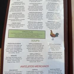 El Ranchito - Menu