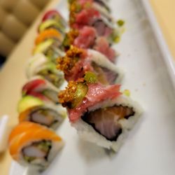 Sushishima - Castle Hills - Rainbow(left) Chef Special (right)