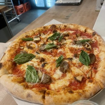 Driftwood Oven - S. M. O. - sausage, mushroom and onion. Shiitake mushroom, sweet Italian sausage, onion, mozzarella, pecorino, oregano, tomato - Pizza Near Me - Pittsburgh, Pennsylvania Driftwood Oven - S. M. O. - sausage, mushroom and onion. Shiitake mushroom, sweet Italian sausage, onion, mozzarella, pecorino, oregano, tomato - Pizza Near Me - Pittsburgh, Pennsylvania