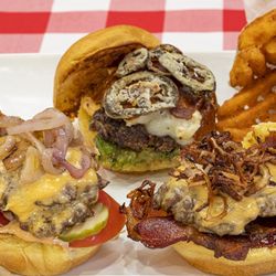 3 Slider Combo featuring our Burt's Original BBQ Slider, Burt's 2by2 Slider, and Burt's MexiGuac Slider