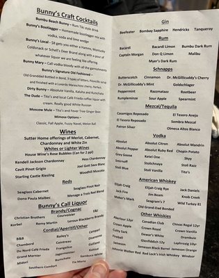 Menu photo 5 Bunny's Bar & Grill St Louis Park, MN
