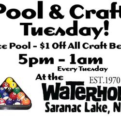 Waterhole - Tuesdays are free poo & $1 off craft beers night!