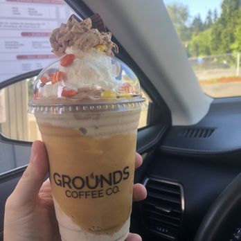 Grounds Coffee Co - Reese's yumminess with white coffee - Coffee & Tea Near Me - Snohomish, Washington Grounds Coffee Co - Reese's yumminess with white coffee - Coffee & Tea Near Me - Snohomish, Washington