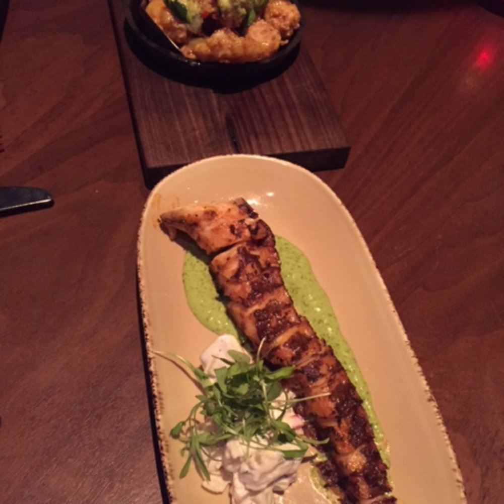 Toro Toro - Grilled octopus with fingerling potato salad, Peruvian adobo, cilantro sauce. Delicious! - Steakhouses Near Me - Miami, Florida Toro Toro - Grilled octopus with fingerling potato salad, Peruvian adobo, cilantro sauce. Delicious! - Steakhouses Near Me - Miami, Florida