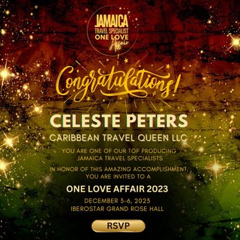 Caribbean Travel Queen - Jamaica Travel Specialist top agent 2023 award - Travel Agents Near Me