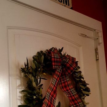 1943 Pizza Bar - WC with a holiday adornment - 12/2/2018 - Pizza Near Me - Greenport, New York