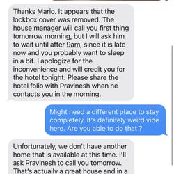 Sanctuary Vacation Rentals - Saying they would call at 9am but showed at 7am