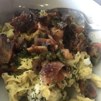 Cafe Bienville - Egg scram bowl. Bacon, parm, tomatoes, bell peppers, onion. - Cafes Near Me - Niceville, Florida Cafe Bienville - Egg scram bowl. Bacon, parm, tomatoes, bell peppers, onion. - Cafes Near Me - Niceville, Florida