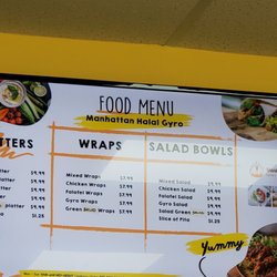 Manhattan Halal Gyro - Menu board