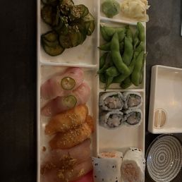 Baked Crab (2pc) Yellowtail Jalapeno Cucumber Sunomono