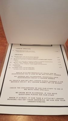 Menu photo 1 Lunchcafe Singel 404 Amsterdam, NH