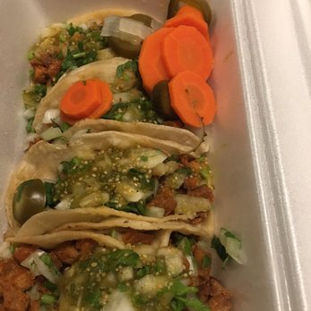 El Jaliciense - 4 spicy pork Mexican style tacos - Mexican Near Me - St. Anthony, Idaho El Jaliciense - 4 spicy pork Mexican style tacos - Mexican Near Me - St. Anthony, Idaho