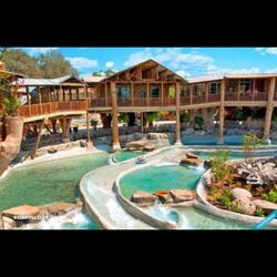 Guadalupe River Houses - Maybe a factual picture from 10-20 years ago. Maybe photochopped? It is a run down resort.