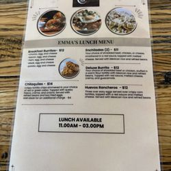 Lunch menu