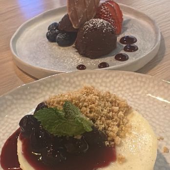 Maru Sushi & Grill - Vanilla Bean Cheesecake and Dark Chocolate Truffle - Sushi Bars Near Me - East Lansing, Michigan