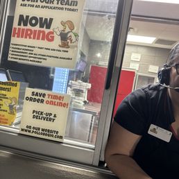 a woman wearing a headset