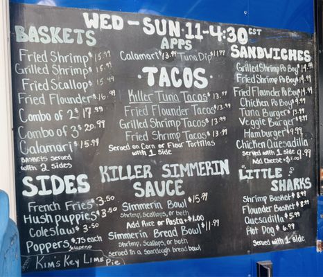 Menu photo 1 Killer Seafood Mexico Beach, FL
