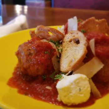 Mia Margherita - Meatball appetizer with culinarily misplaced ricotta and crostini. - Italian Near Me - Bridgeport, West Virginia Mia Margherita - Meatball appetizer with culinarily misplaced ricotta and crostini. - Italian Near Me - Bridgeport, West Virginia