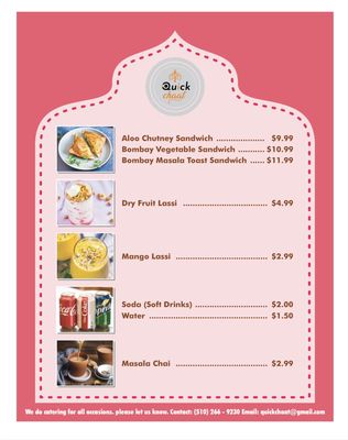 Menu photo 2 Quick Chaat Sunnyvale, CA