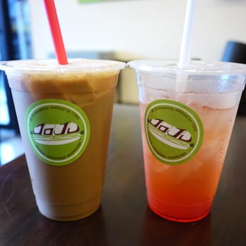 JoJu - vietnamese coffee (left) and strawberry lemonade tea infusion - Coffee & Tea Near Me - Elmhurst, New York JoJu - vietnamese coffee (left) and strawberry lemonade tea infusion - Coffee & Tea Near Me - Elmhurst, New York