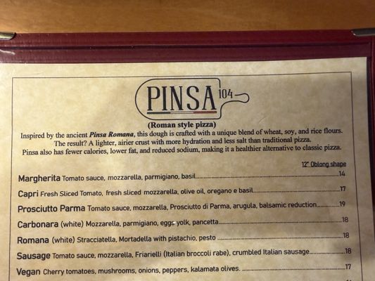 Menu photo 3 Pinsa 104 Davie, FL
