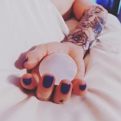 Lily Krueger, LMT - A chilled selenite palm stone in the hands is a grounding and relaxing addition to any treatment.