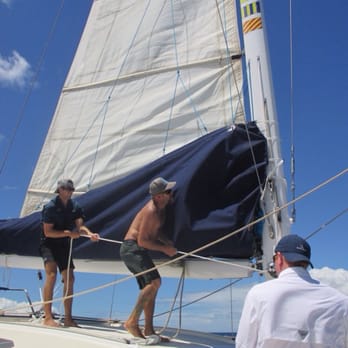 Trilogy Excursions - The crew putting up the sails - Snorkeling Near Me - Lahaina, Hawaii Trilogy Excursions - The crew putting up the sails - Snorkeling Near Me - Lahaina, Hawaii