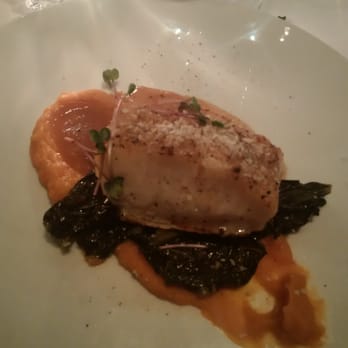 Blu Ristorante - Miso-Glazed Chilean Sea Bass, Toasted Panko, Tuscan Kale, Butternut Squash Puree - Italian Near Me - Toronto, Ontario