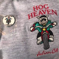 Hog Heaven - Logo on sweater and pin