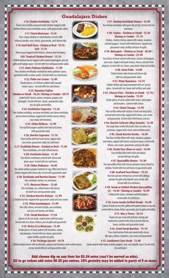 Menu photo 3 Guadalajara Mexican Restaurant Dalton, GA