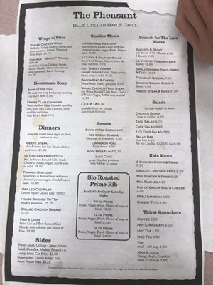 Menu photo 8 The Pheasant Blue Collar Bar and Grill Hermiston, OR Menu photo 8 The Pheasant Blue Collar Bar and Grill Hermiston, OR