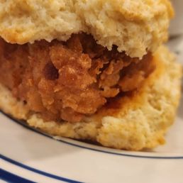 Fried Chicken Breakfast Biscuit Sandwich