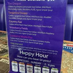 Happy Hour 2p-6p Wednesday to Sunday Happy Hour 2p-6p Wednesday to Sunday