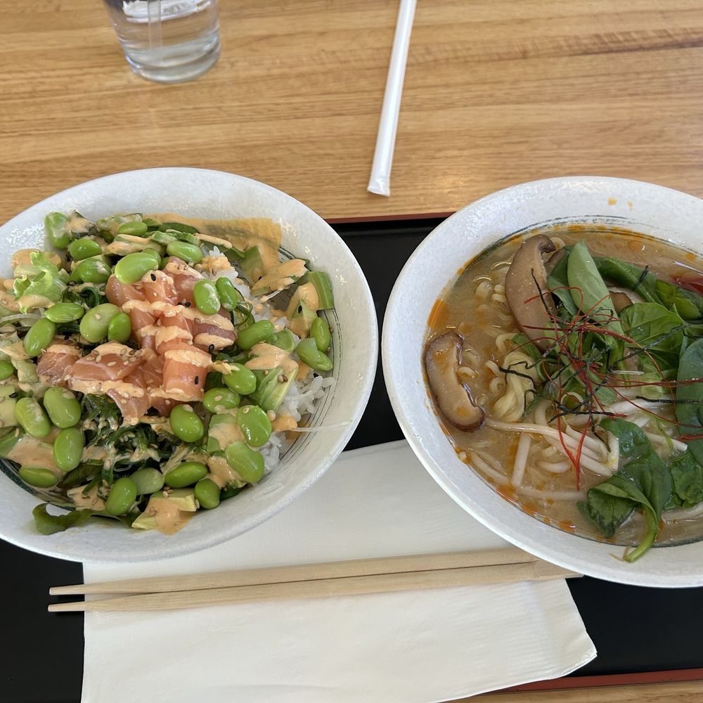 Namikaze - Salmon poke and spicy miso ramen lunch special. - Sushi Bars Near Me - Fresno, California Namikaze - Salmon poke and spicy miso ramen lunch special. - Sushi Bars Near Me - Fresno, California
