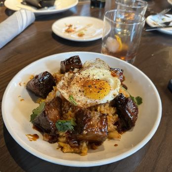 Thirsty Lion - Gochuchang Korean BBQ Pork & Kimchi Fried Rice - American Near Me - Dallas, Texas Thirsty Lion - Gochuchang Korean BBQ Pork & Kimchi Fried Rice - American Near Me - Dallas, Texas